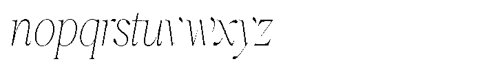 Shiffont Serif Thin Condensed Italic Font LOWERCASE