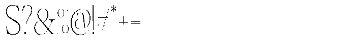 Shiffont Serif Thin Condensed Font OTHER CHARS