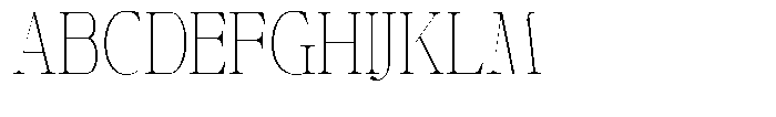 Shiffont Serif Thin Condensed Font UPPERCASE