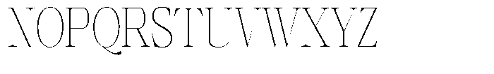Shiffont Serif Thin Condensed Font UPPERCASE