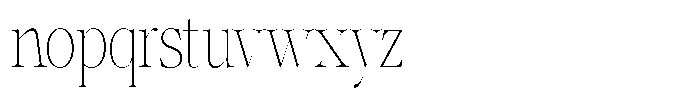 Shiffont Serif Thin Condensed Font LOWERCASE