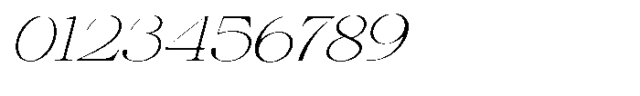 Shiffont Serif Thin Expanded Italic Font OTHER CHARS