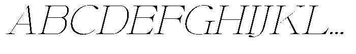 Shiffont Serif Thin Expanded Italic Font UPPERCASE