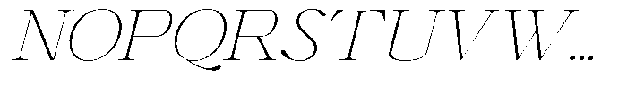 Shiffont Serif Thin Expanded Italic Font UPPERCASE