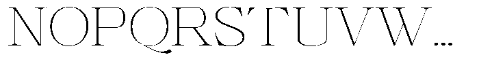 Shiffont Serif Thin Expanded Font UPPERCASE