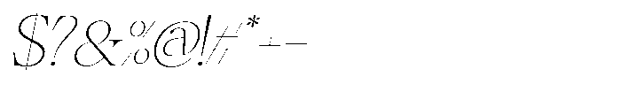 Shiffont Serif Thin Italic Font OTHER CHARS