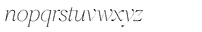 Shiffont Serif Thin Italic Font LOWERCASE