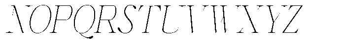 Shiffont Serif Thin Semi Condensed Italic Font UPPERCASE