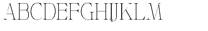 Shiffont Serif Thin Semi Condensed Font UPPERCASE