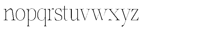 Shiffont Serif Thin Semi Condensed Font LOWERCASE