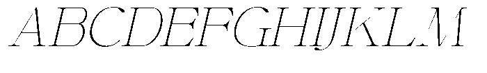 Shiffont Serif Thin Semi Expanded Italic Font