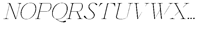Shiffont Serif Thin Semi Expanded Italic Font UPPERCASE