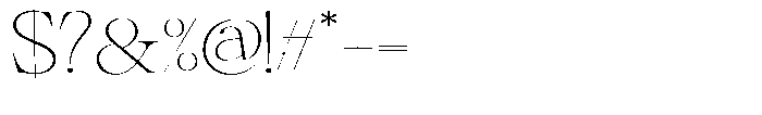 Shiffont Serif Thin Semi Expanded Font OTHER CHARS