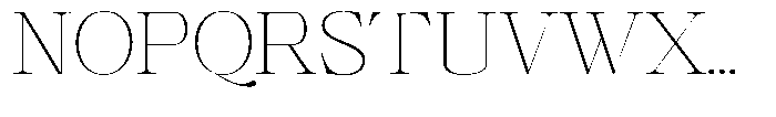 Shiffont Serif Thin Semi Expanded Font UPPERCASE