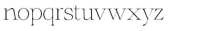 Shiffont Serif Thin Semi Expanded Font LOWERCASE