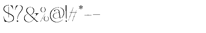 Shiffont Serif Thin Font OTHER CHARS