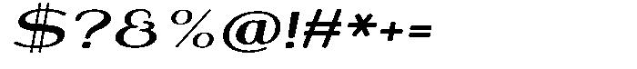 Shiftea Black Expanded Italic Font OTHER CHARS