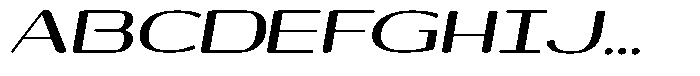 Shiftea Black Expanded Italic Font UPPERCASE