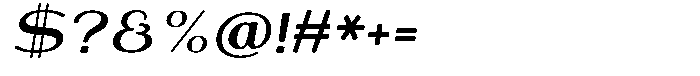 Shiftea Black Italic Font OTHER CHARS