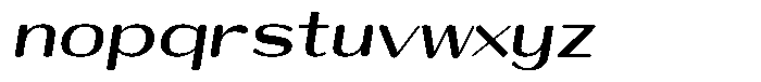 Shiftea Black Italic Font LOWERCASE