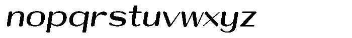 Shiftea Black Semi Condensed Italic Font LOWERCASE