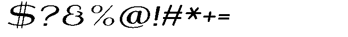 Shiftea Bold Expanded Italic Font OTHER CHARS
