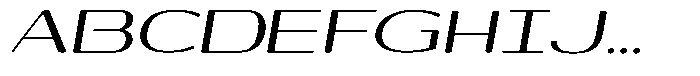 Shiftea Bold Expanded Italic Font UPPERCASE