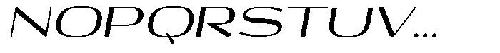 Shiftea Bold Expanded Italic Font UPPERCASE