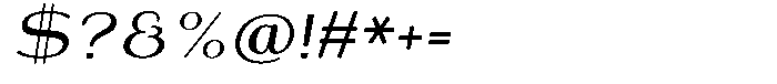 Shiftea Bold Italic Font OTHER CHARS