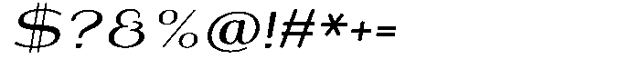 Shiftea Bold Sem Exp Italic Font OTHER CHARS