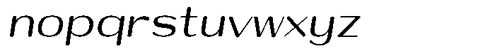Shiftea Bold Semi Condensed Italic Font LOWERCASE