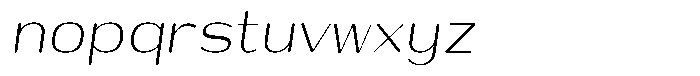 Shiftea Condensed Italic Font LOWERCASE