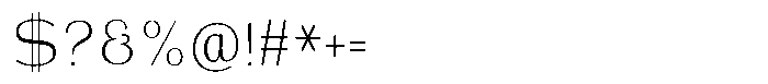 Shiftea Condensed Font OTHER CHARS