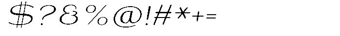 Shiftea Expanded Italic Font OTHER CHARS