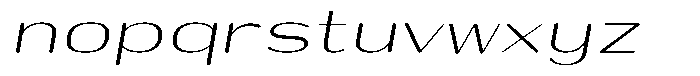 Shiftea Expanded Italic Font LOWERCASE