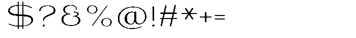 Shiftea Expanded Font OTHER CHARS