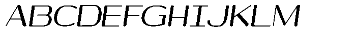 Shiftea Extra Bold Condensed Italic Font UPPERCASE