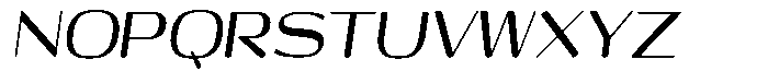 Shiftea Extra Bold Condensed Italic Font UPPERCASE