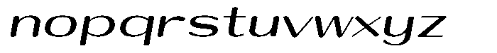 Shiftea Extra Bold Exp Italic Font LOWERCASE