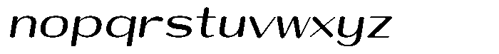 Shiftea Extra Bold Italic Font LOWERCASE