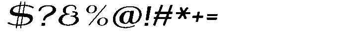 Shiftea Extra Bold Sem Exp Italic Font OTHER CHARS