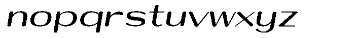 Shiftea Extra Bold Sem Exp Italic Font LOWERCASE