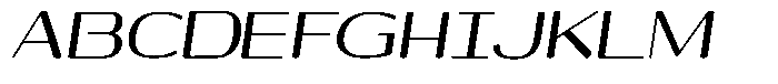 Shiftea Extra Bold Semi Condensed Italic Font UPPERCASE