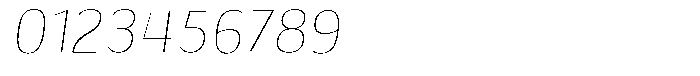 Shiftea Extra Light Condensed Italic Font OTHER CHARS