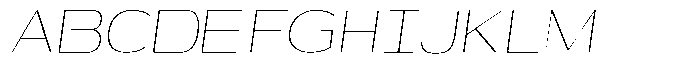 Shiftea Extra Light Condensed Italic Font UPPERCASE