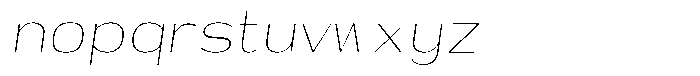 Shiftea Extra Light Condensed Italic Font LOWERCASE