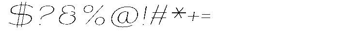 Shiftea Extra Light Exp Italic Font OTHER CHARS