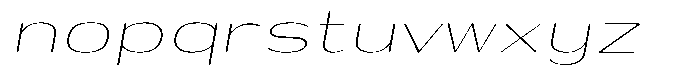 Shiftea Extra Light Exp Italic Font LOWERCASE