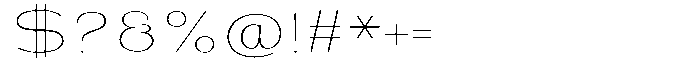 Shiftea Extra Light Expanded Font OTHER CHARS
