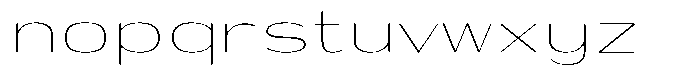 Shiftea Extra Light Expanded Font LOWERCASE